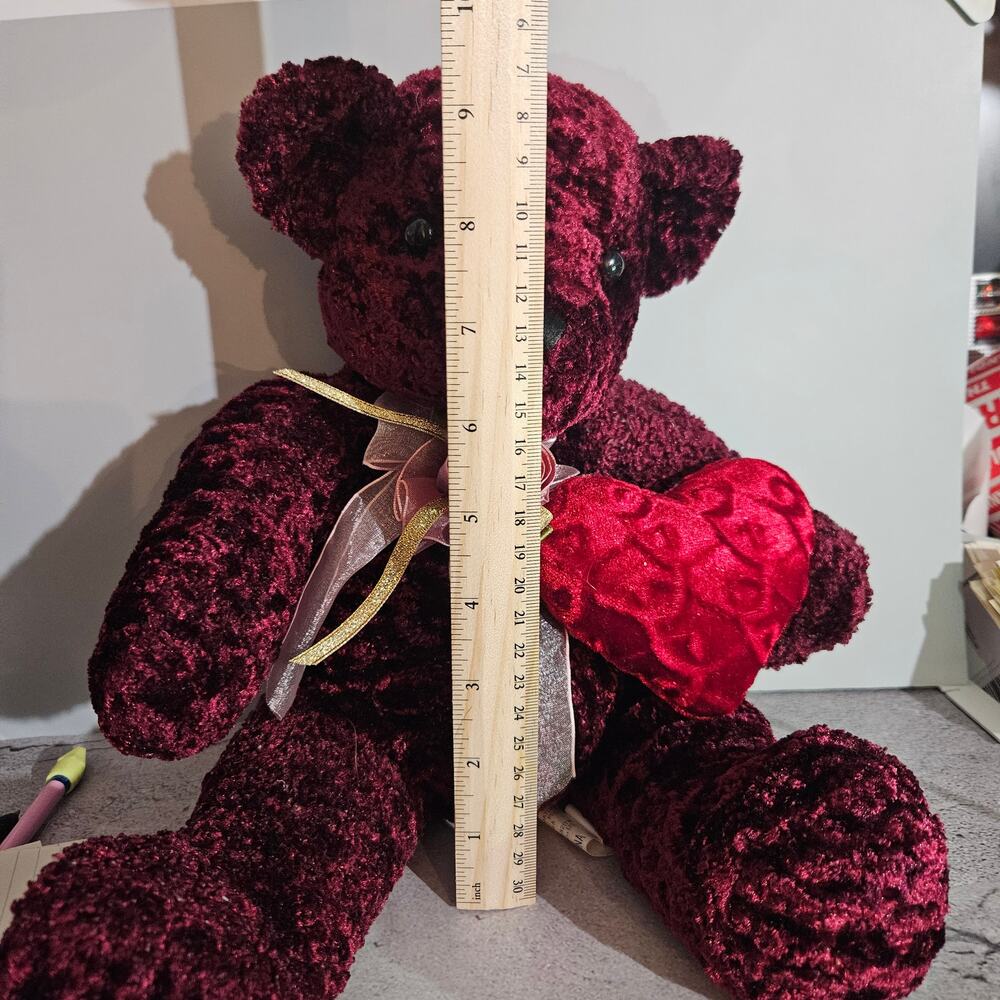 Dan Dee Collectors Choice Dear Plush Purple 15" Valentines - Picture 4 of 5